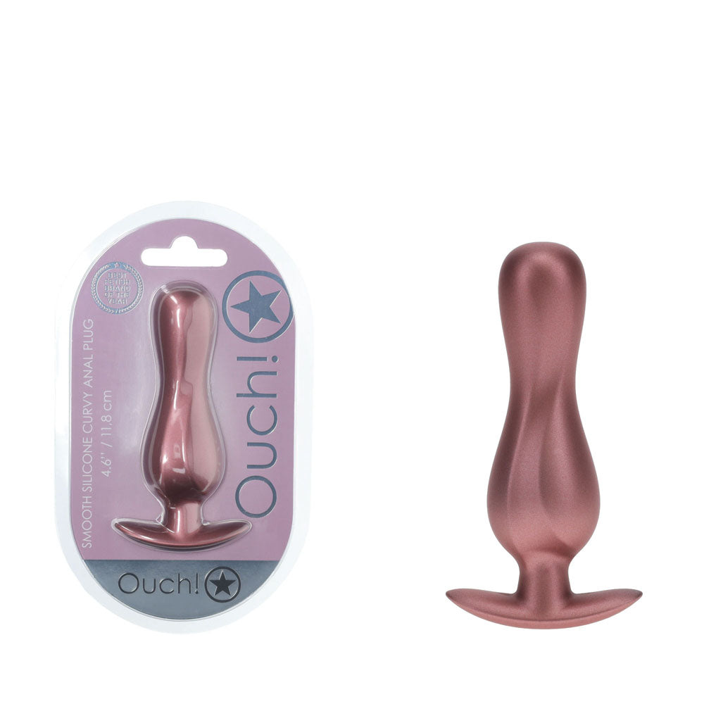 Ouch! Curvy Anal Plug Rose Gold Rose Gold 11.7 Cm Butt Plug