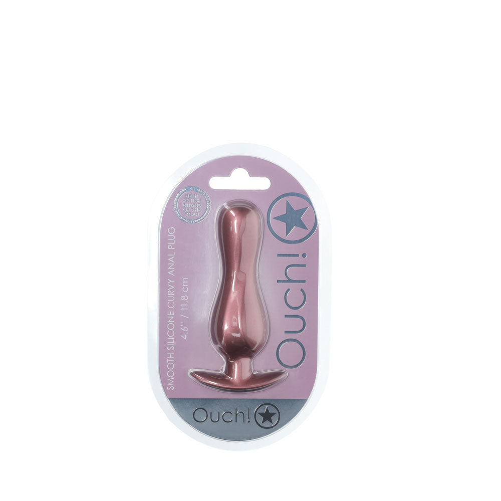 Ouch! Curvy Anal Plug Rose Gold Rose Gold 11.7 Cm Butt Plug