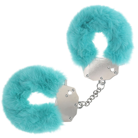 Ouch! Heavy Duty Fluffy Cuffs Blue Blue Fluffy Restraints