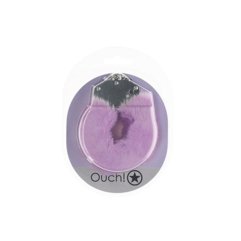 Ouch! Heavy Duty Fluffy Cuffs Lavender Lavender Fluffy Restraints