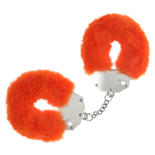 Ouch! Heavy Duty Fluffy Cuffs Orange Orange Fluffy Restraints