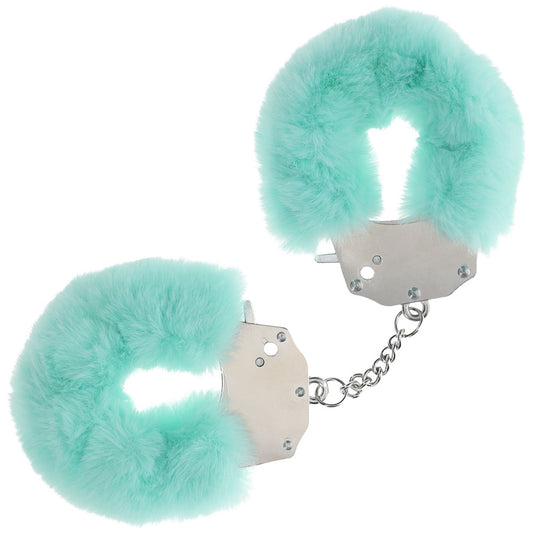 Ouch! Heavy Duty Fluffy Cuffs Powder Green Powder Green Fluffy Restraints