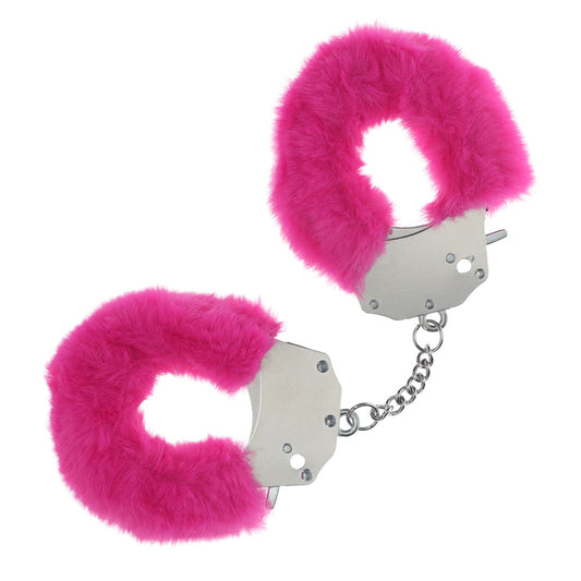 Ouch! Heavy Duty Fluffy Cuffs Pink Pink Fluffy Restraints