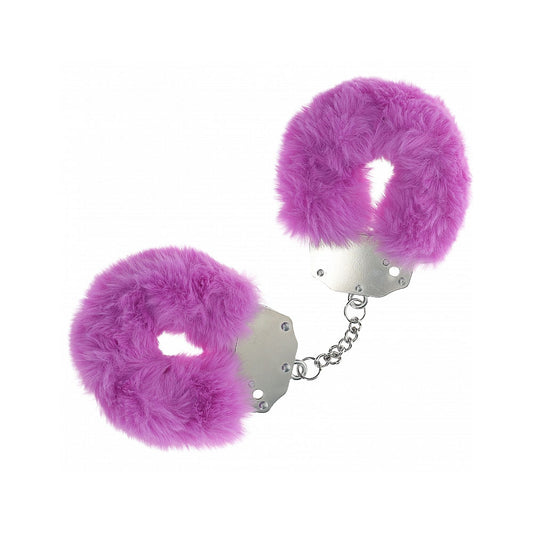 Ouch! Heavy Duty Fluffy Cuffs Purple Purple Fluffy Restraints