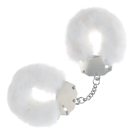 Ouch! Heavy Duty Fluffy Cuffs White White Fluffy Restraints