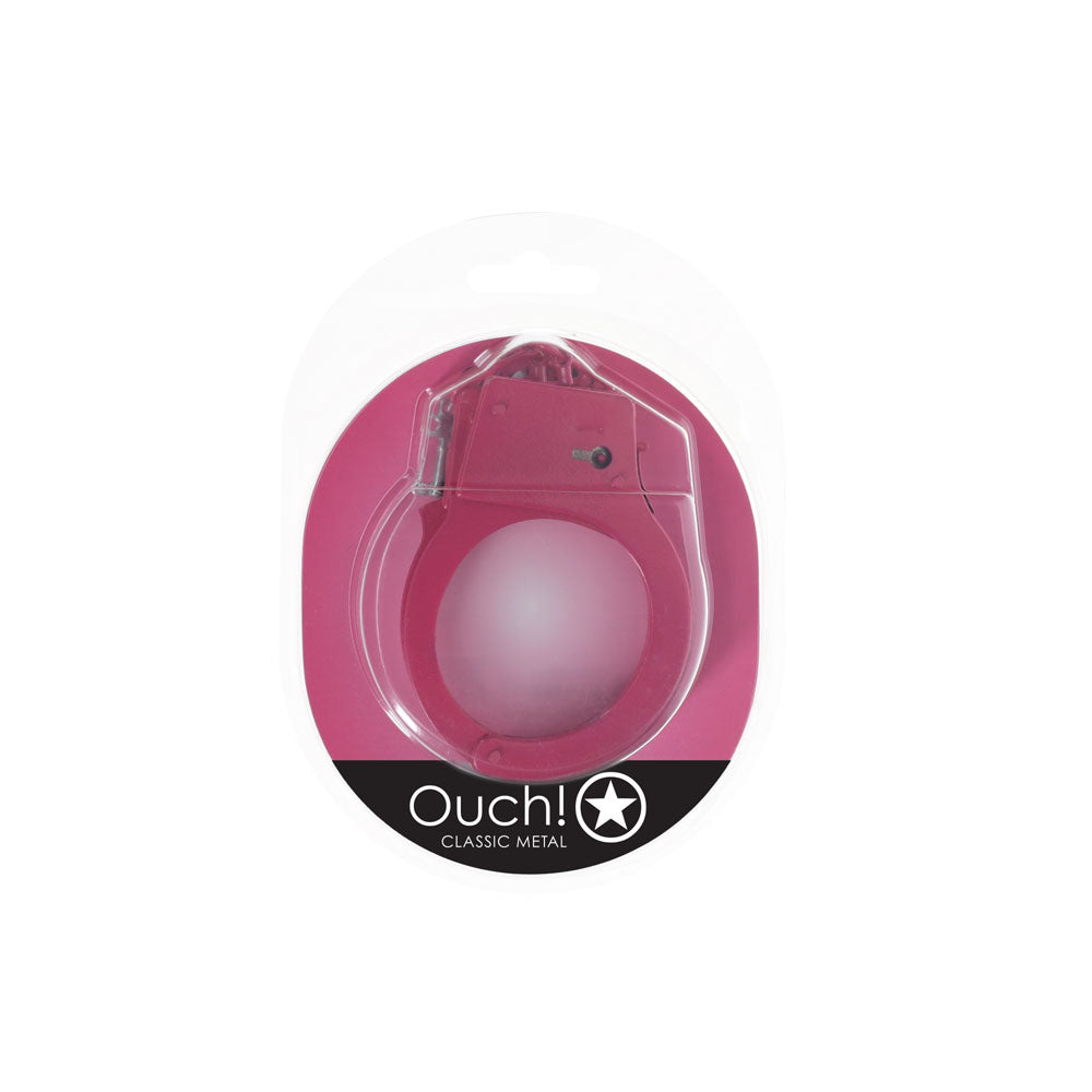 Ouch! Classic Metal Cuffs Pink Pink Restraints