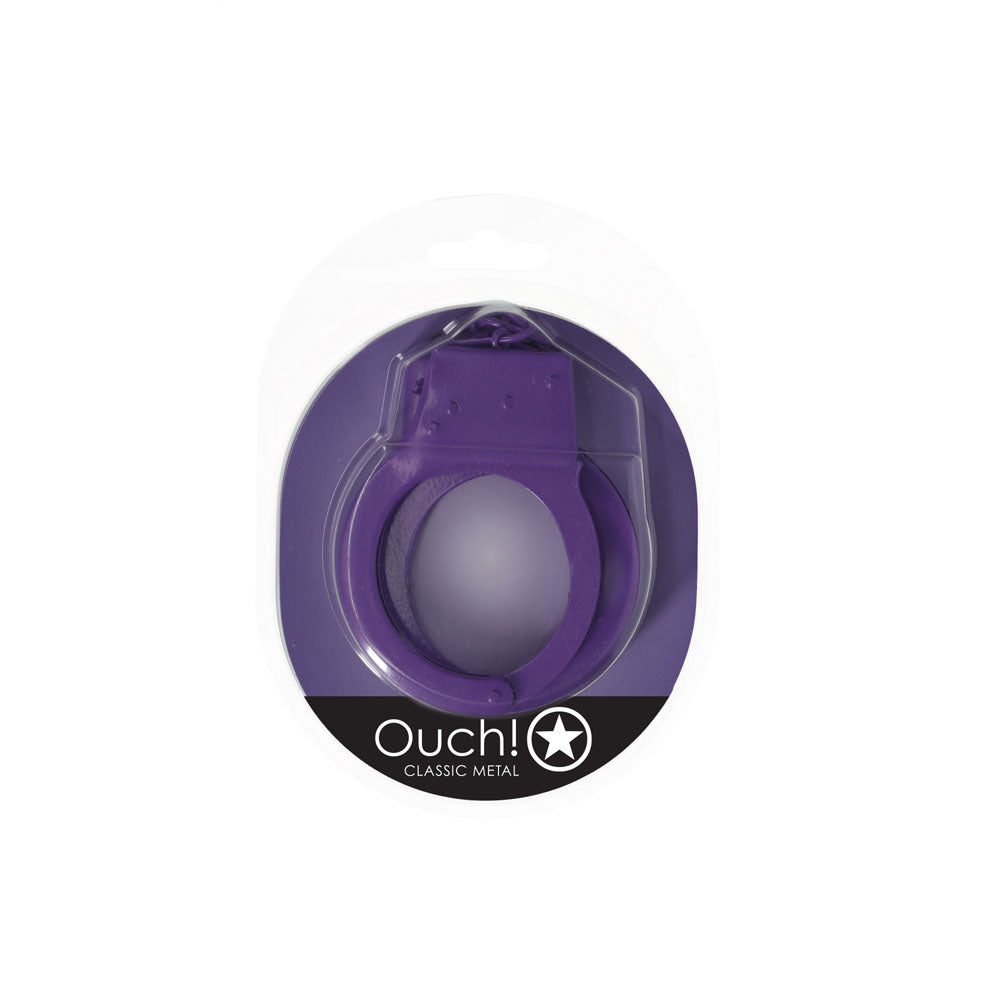 Ouch! Classic Metal Cuffs Purple Purple Restraints