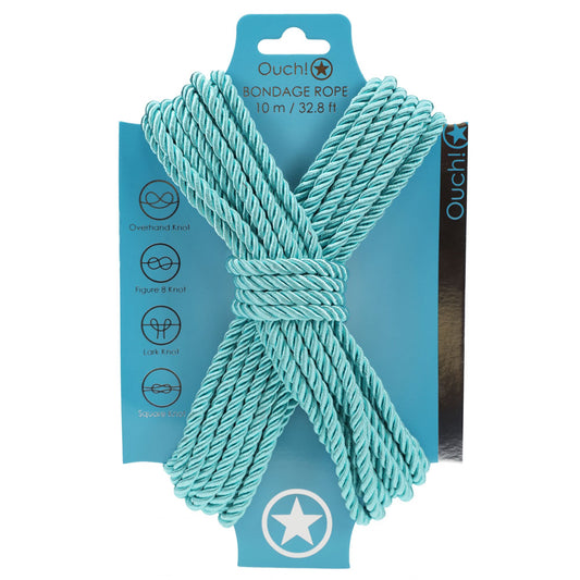 Ouch! Bondage Rope 10 M Blue Blue Nylon Bondage Rope 10 Metre Length