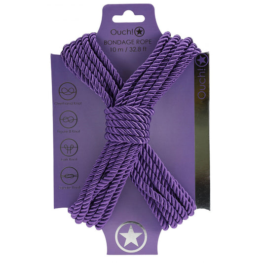 Ouch! Bondage Rope 10 M Purple Purple Nylon Bondage Rope 10 Metre Length