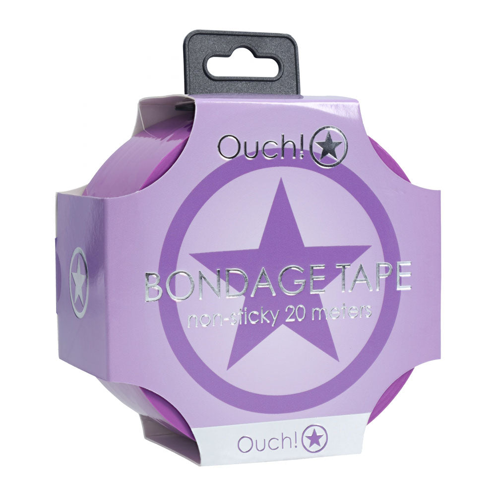 Ouch! Pvc Non Stick Tape Purple Purple Bondage Tape 20 Metre Length