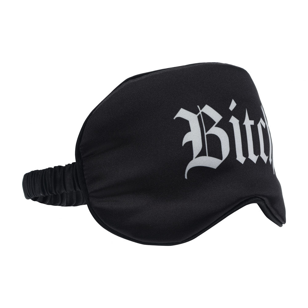 Ouch! Satin Mask Bitch Black Printed Eye Mask
