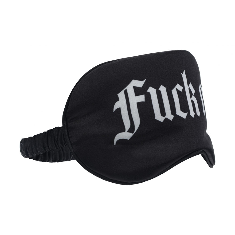 Ouch! Satin Mask Fuck Off Black Printed Eye Mask