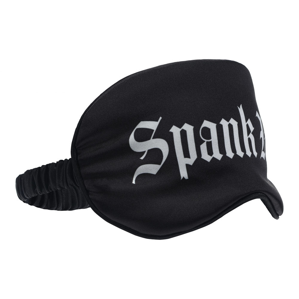 Ouch! Satin Mask Spank Me Black Printed Eye Mask