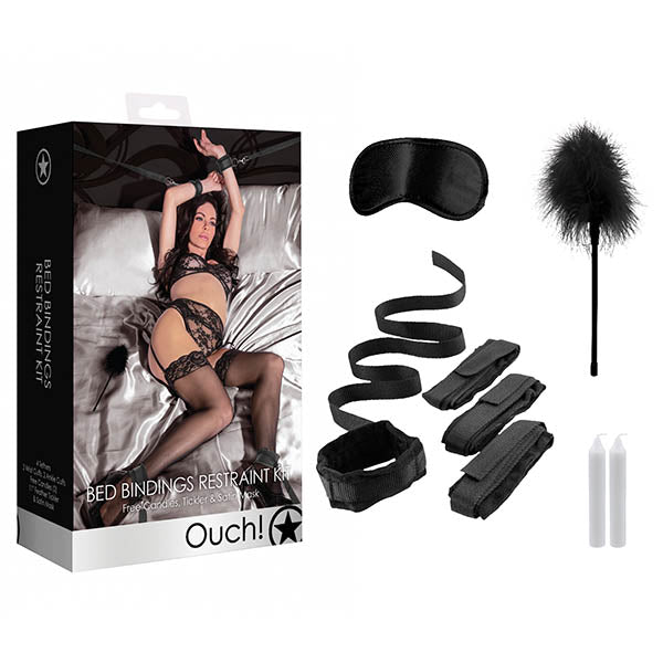 Ouch! Bed Bindings Restraint Kit Black 8 Piece Set
