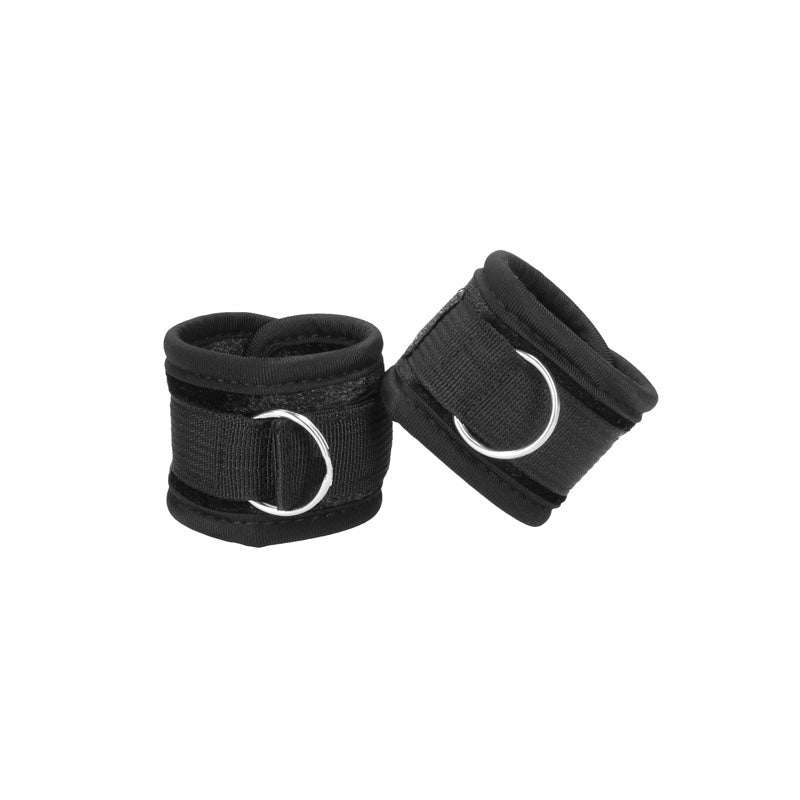 Ouch! Velvet & Velcro Adjustable Handcuffs Black Restraints