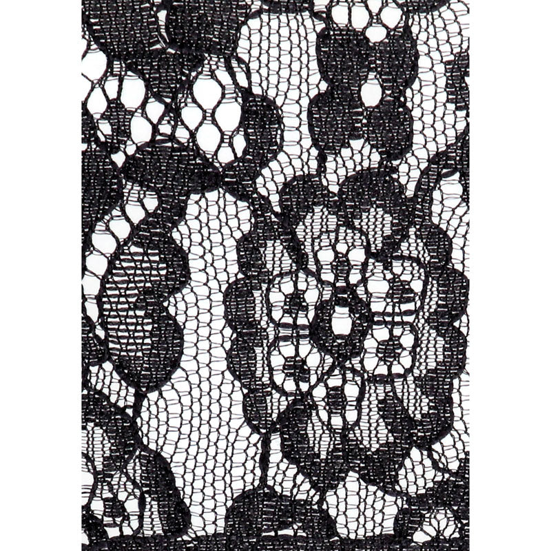Ouch! Black & White Lace Mask With Elastic Straps Black Eye Restraint
