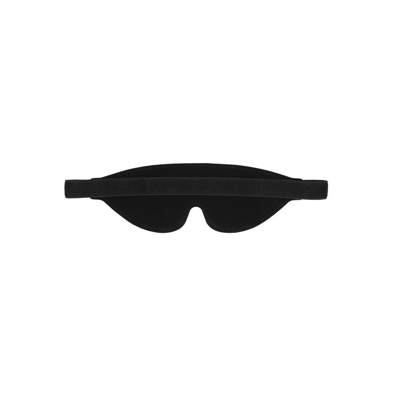 Ouch! Black & White Bonded Leather Eye Mask ''Ouch'' Black Eye Restraint