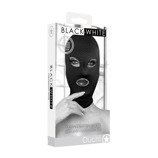 Ouch! Subversion Mask With Open Mouth Black Hood