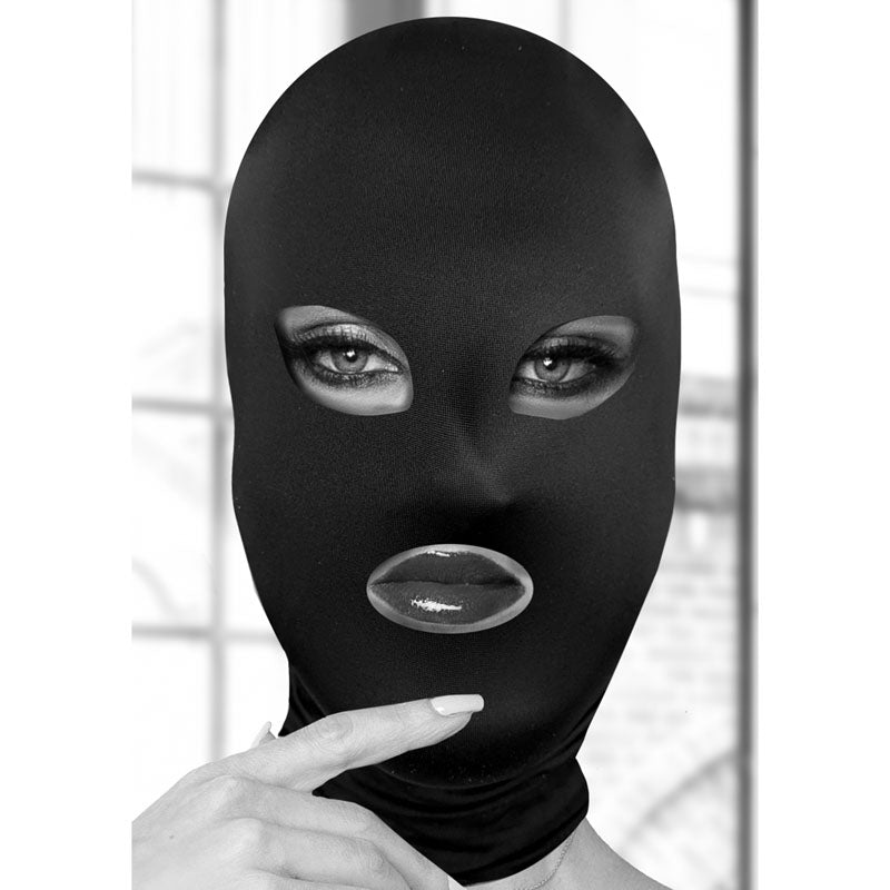 Ouch! Subversion Mask With Open Mouth Black Hood