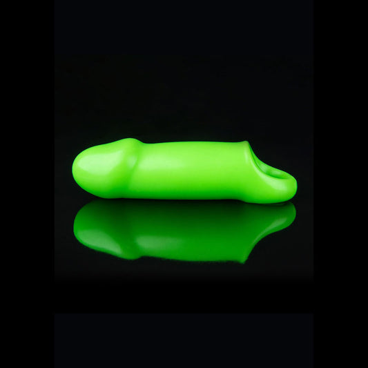 Ouch! Glow In The Dark Smooth Thick Stretchy Penis Sleeve Glow In Dark 15.5 Cm Penis Extension Sleeve