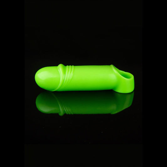 Ouch! Glow In The Dark Smooth Thick Stretchy Penis Sleeve Glow In Dark 16 Cm Penis Extension Sleeve