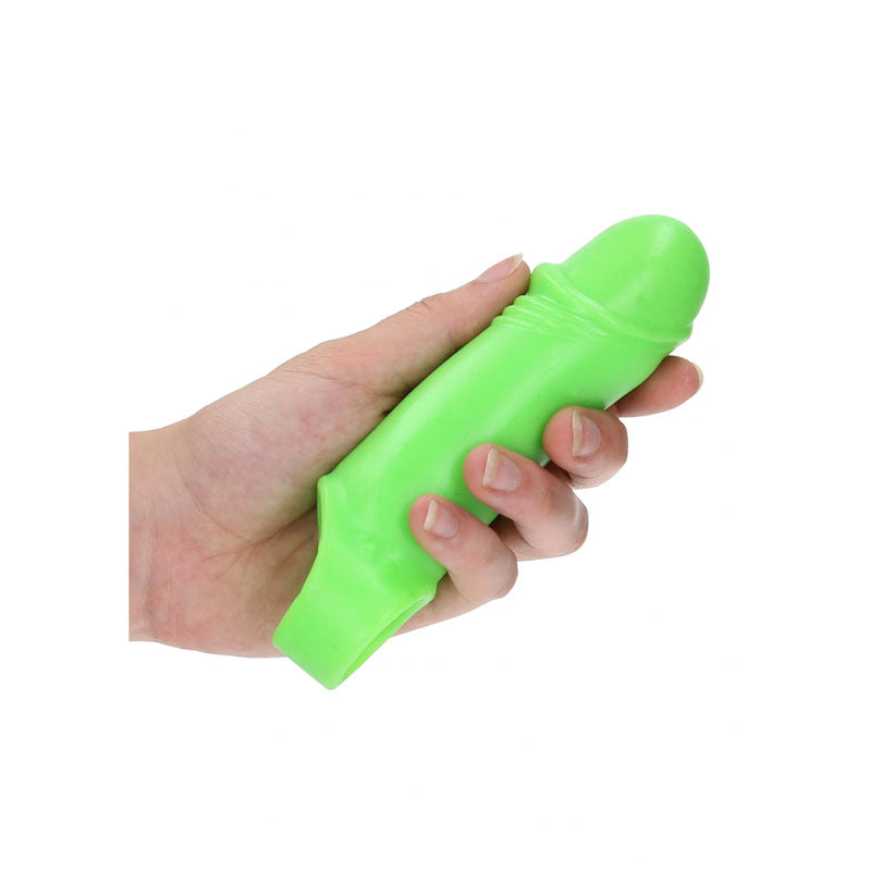 Ouch! Glow In The Dark Smooth Thick Stretchy Penis Sleeve Glow In Dark 16 Cm Penis Extension Sleeve