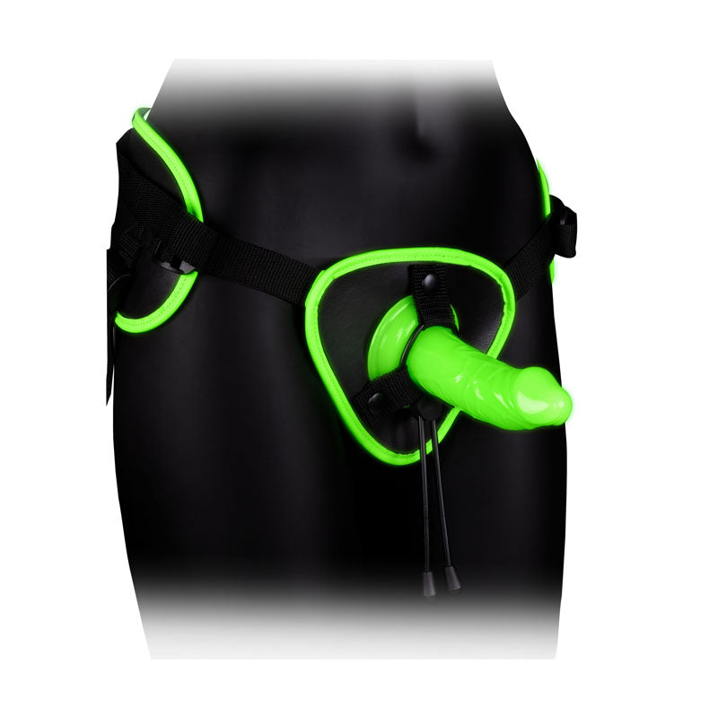 Ouch! Glow In The Dark Strap On Harness Glow In Dark 14.5 Cm Strap On