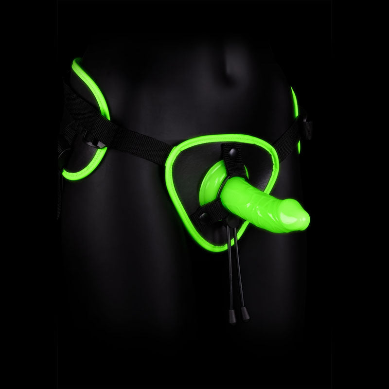 Ouch! Glow In The Dark Strap On Harness Glow In Dark 14.5 Cm Strap On