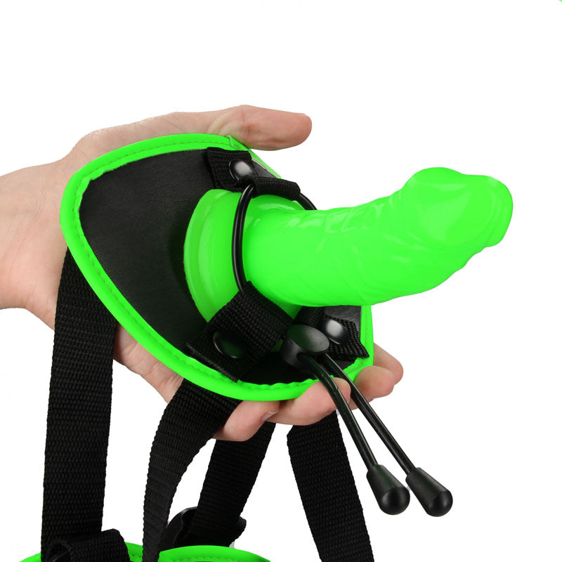Ouch! Glow In The Dark Strap On Harness Glow In Dark 14.5 Cm Strap On