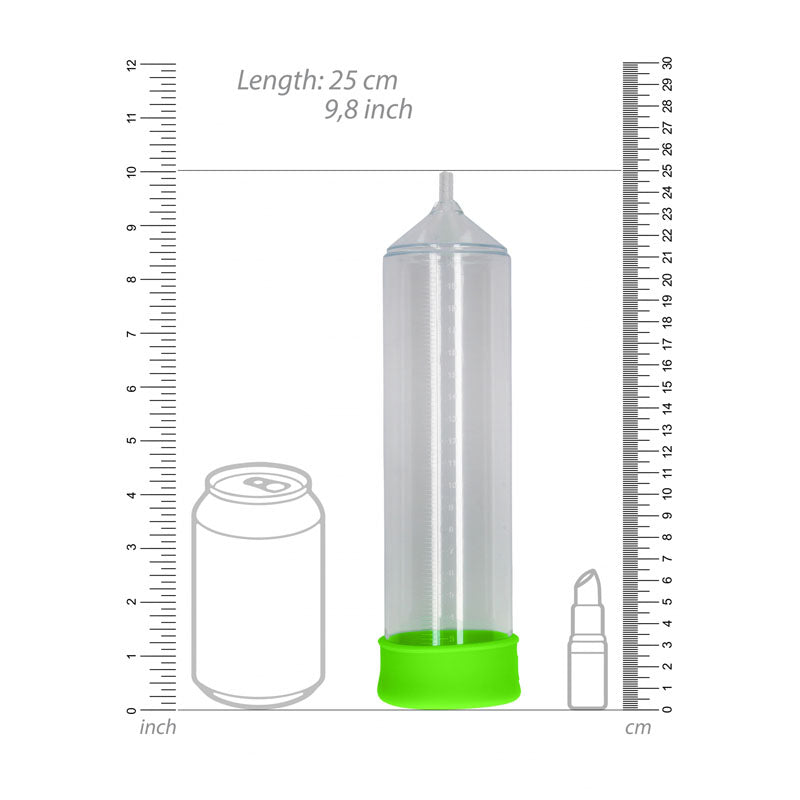 Ouch! Glow In The Dark Classic Penis Pump Clear/Green Penis Pump