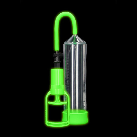 Ouch! Glow In The Dark Comfort Beginner Pump Clear/Glow Penis Pump