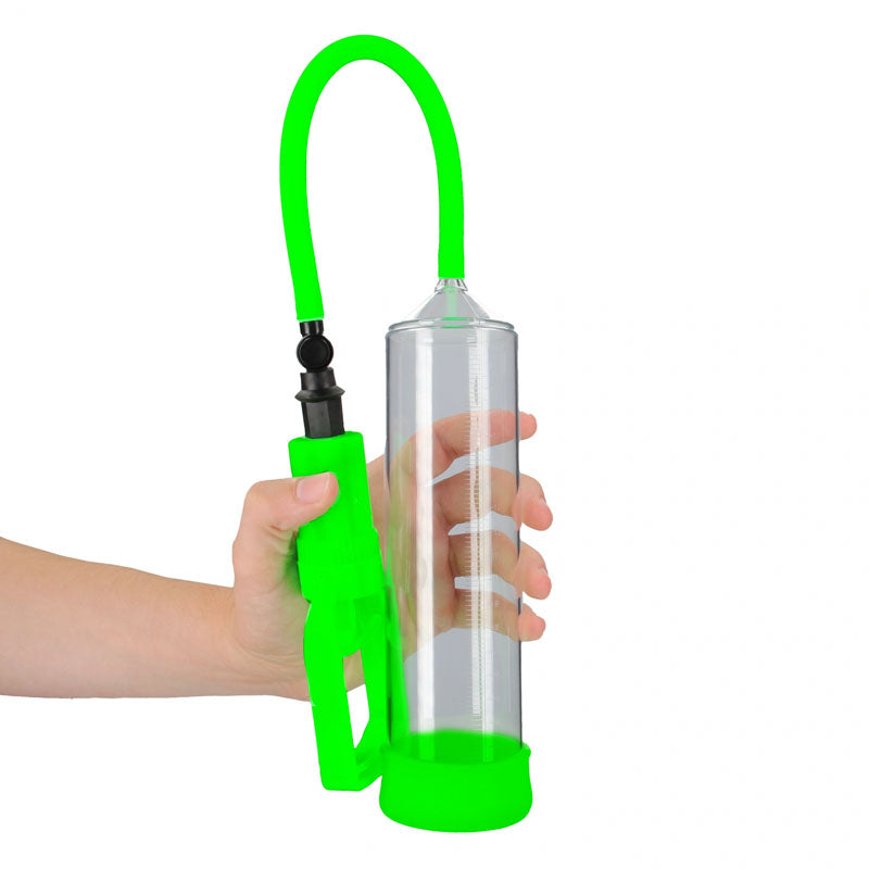 Ouch! Glow In The Dark Comfort Beginner Pump Clear/Glow Penis Pump