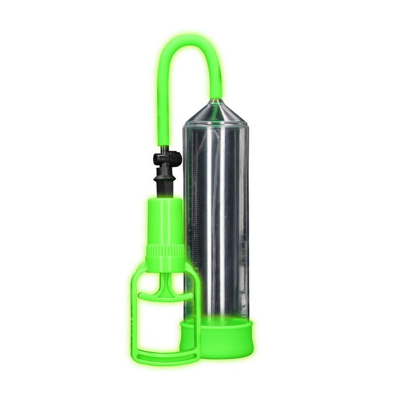 Ouch! Glow In The Dark Comfort Beginner Pump Clear/Glow Penis Pump