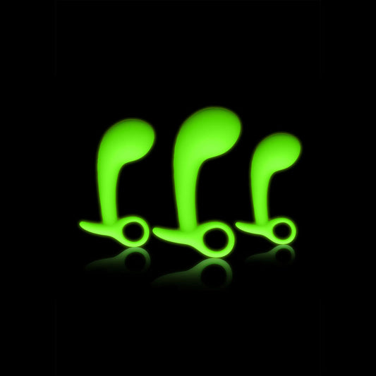 Ouch! Glow In The Dark Prostate Kit Glow In Dark Prostate Massagers Set Of 3