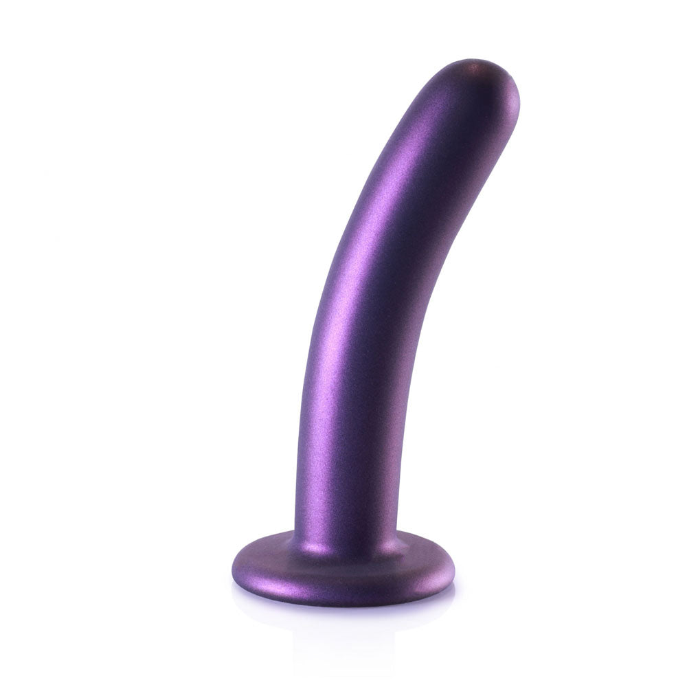 Ouch! Smooth Silicone G Spot Dildo 6'' / 14.5 Cm Metallic Purple 14.5 Cm Dildo