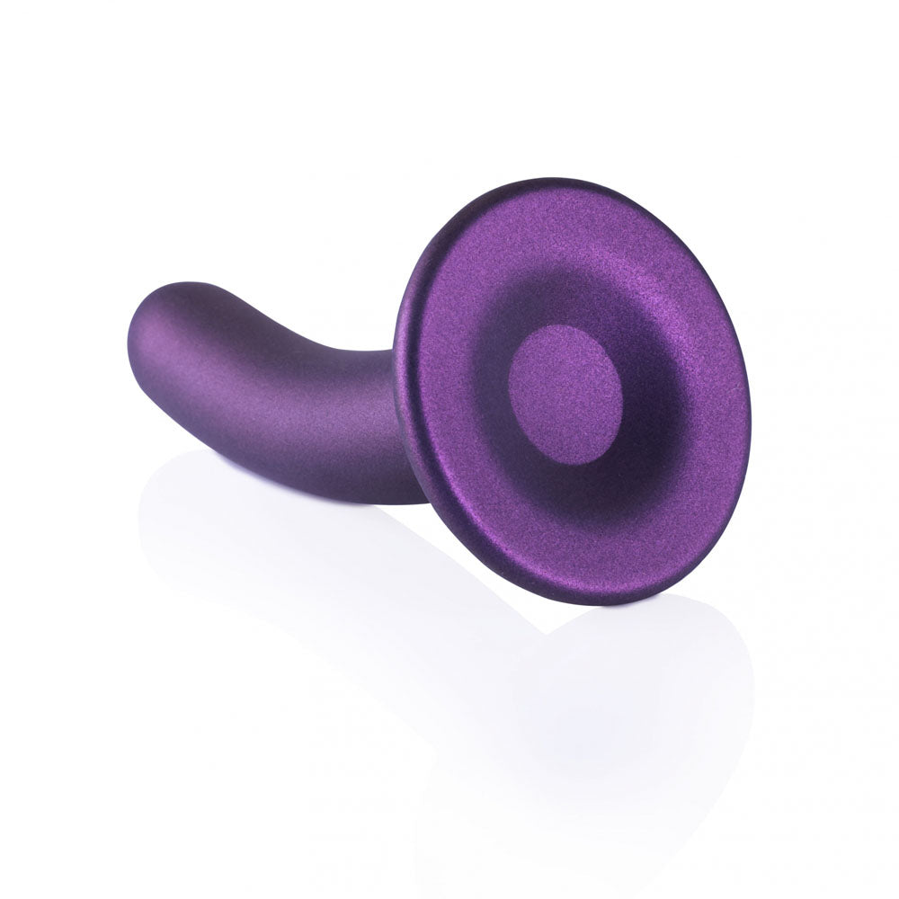 Ouch! Smooth Silicone G Spot Dildo 6'' / 14.5 Cm Metallic Purple 14.5 Cm Dildo