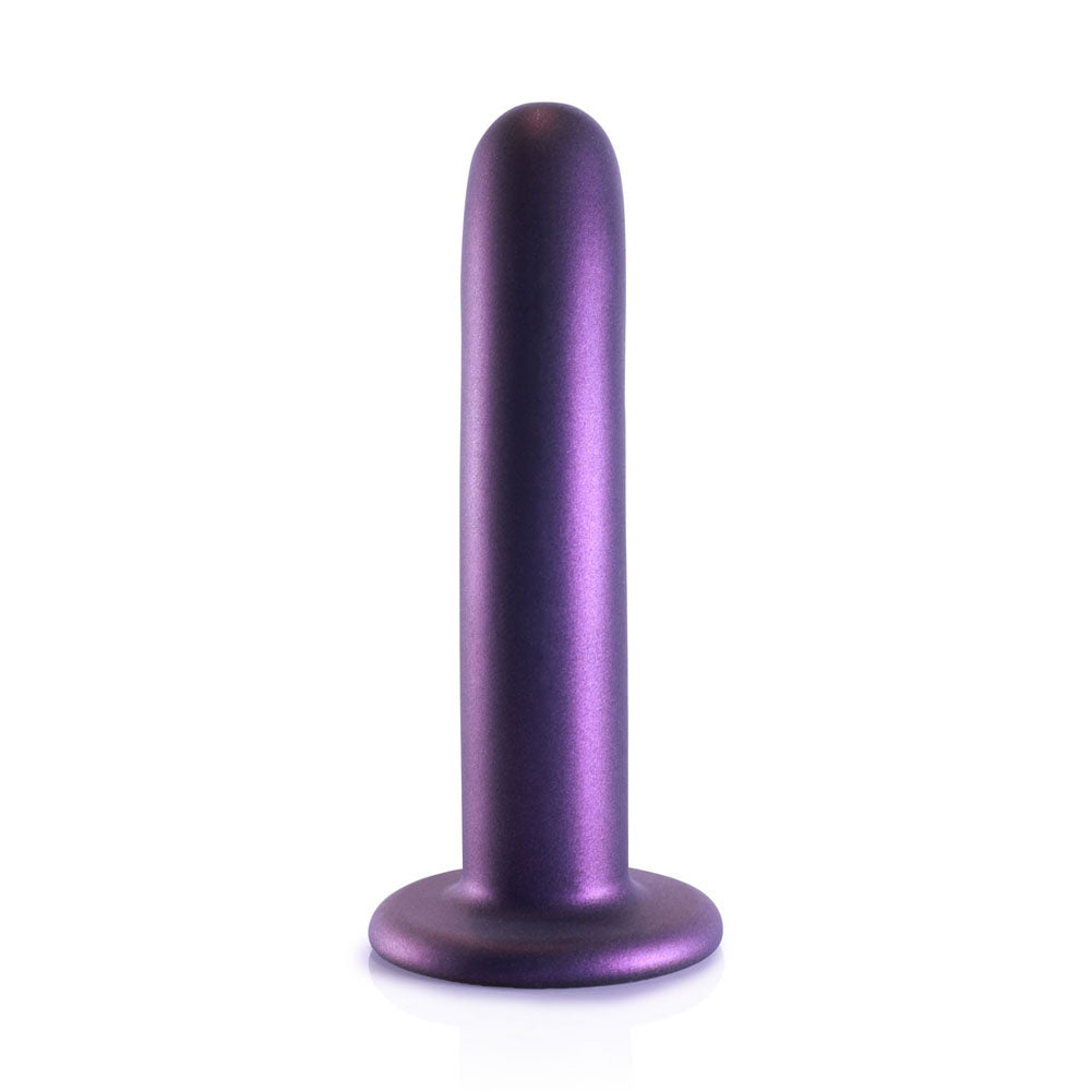 Ouch! Smooth Silicone G Spot Dildo 6'' / 14.5 Cm Metallic Purple 14.5 Cm Dildo