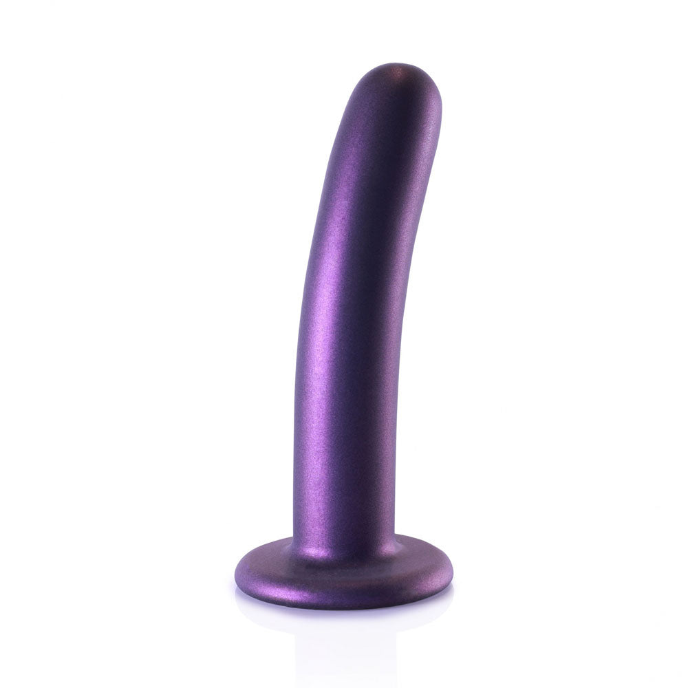 Ouch! Smooth Silicone G Spot Dildo 6'' / 14.5 Cm Metallic Purple 14.5 Cm Dildo