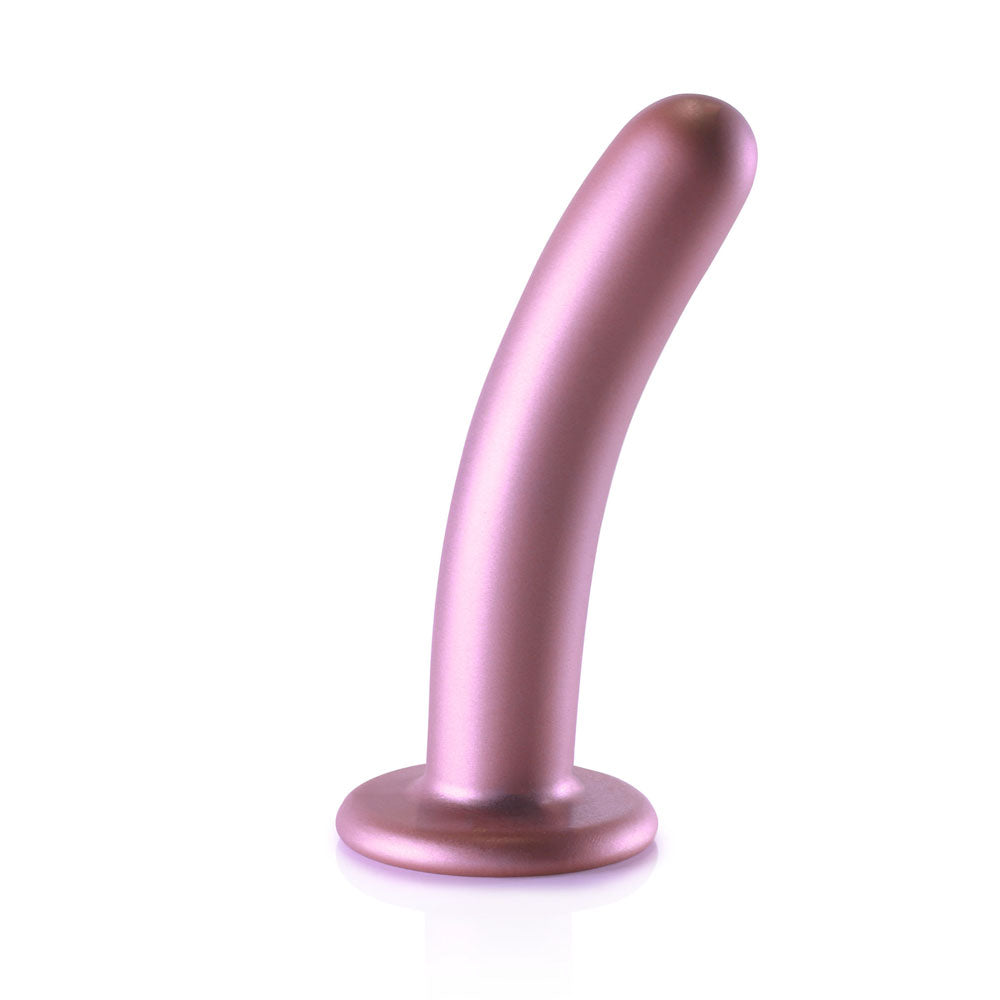 Ouch! Smooth Silicone G Spot Dildo 6'' / 14.5 Cm Rose Gold 14.5 Cm Dildo