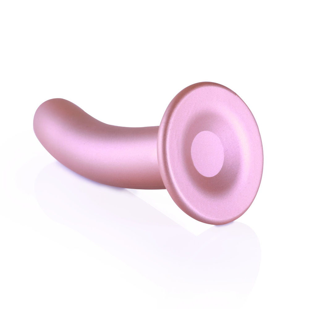 Ouch! Smooth Silicone G Spot Dildo 6'' / 14.5 Cm Rose Gold 14.5 Cm Dildo