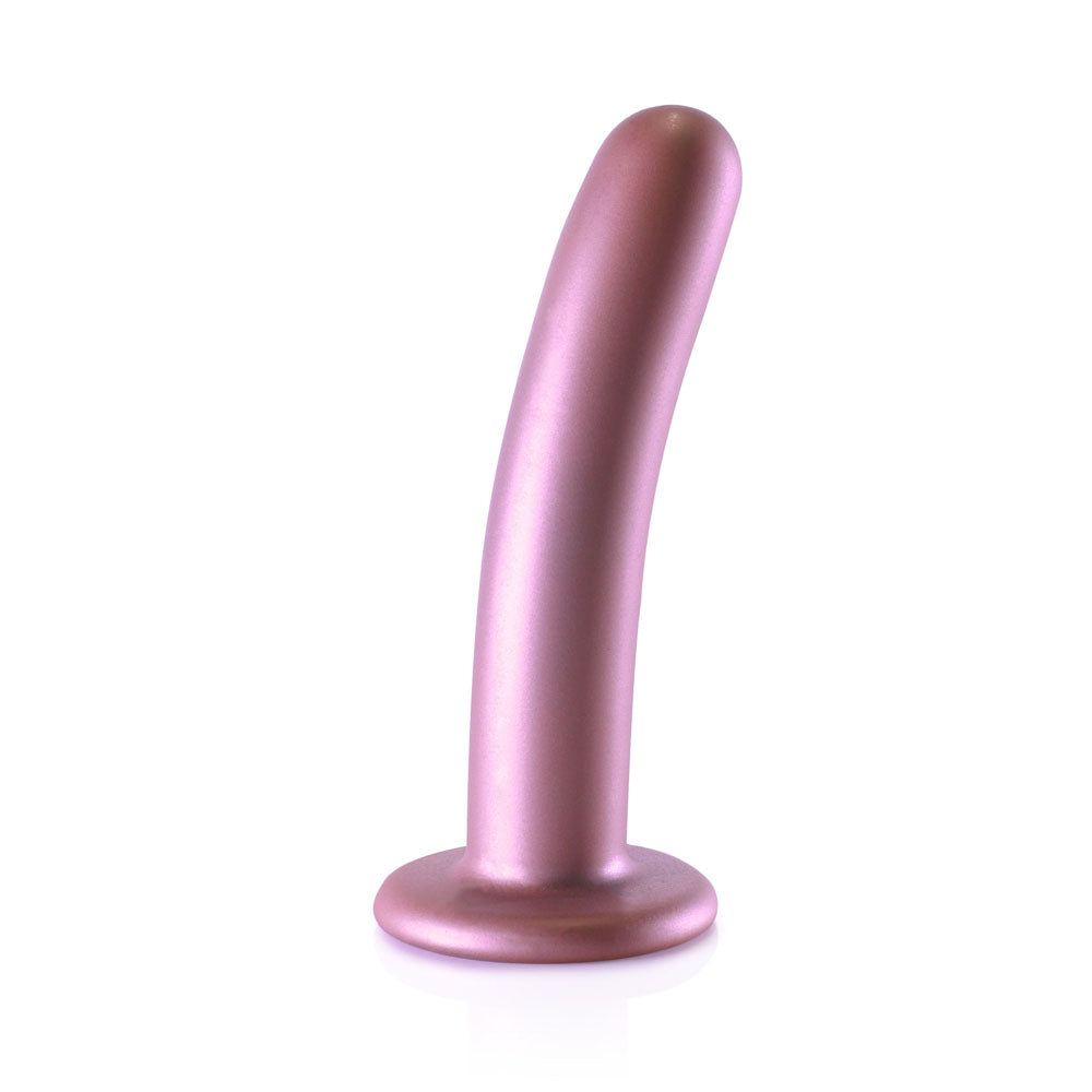 Ouch! Smooth Silicone G Spot Dildo 6'' / 14.5 Cm Rose Gold 14.5 Cm Dildo