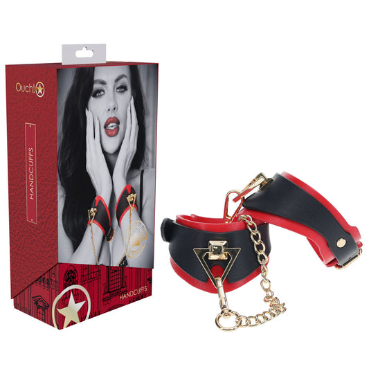 Ouch! Milan Collection Handcuffs Black/Red Restraints