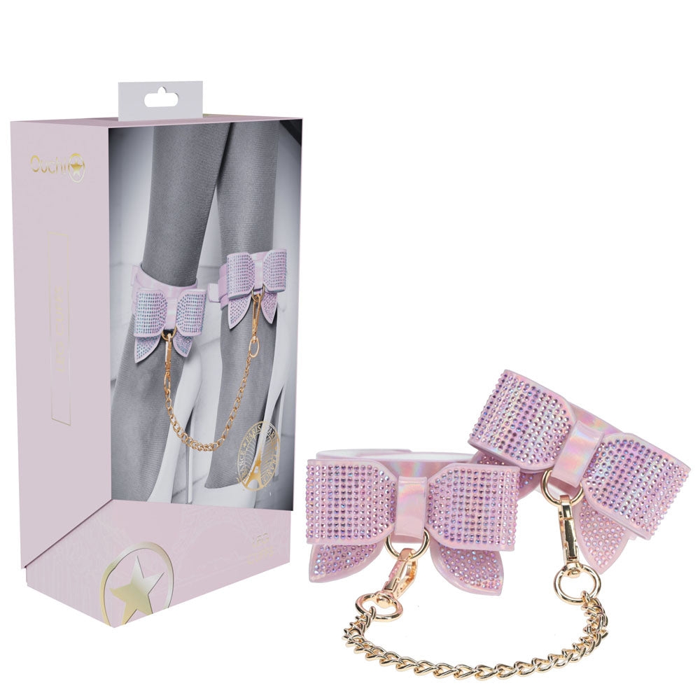 Ouch! Paris Collection Leg Cuffs Pink Restraints