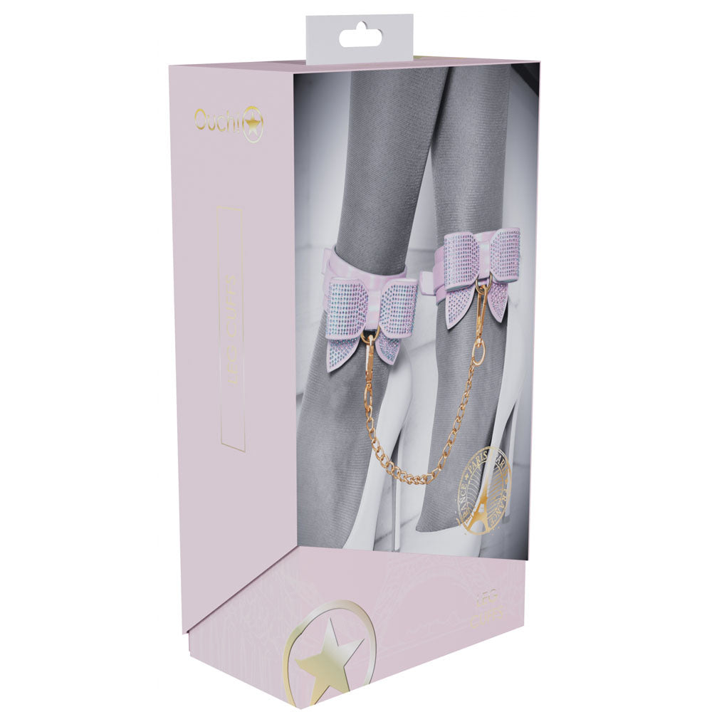 Ouch! Paris Collection Leg Cuffs Pink Restraints