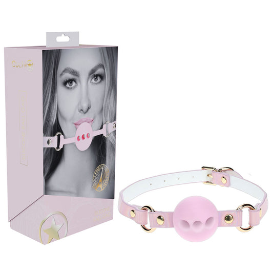 Ouch! Paris Collection Silicone Ball Gag Pink Breatheable Mouth Restraint