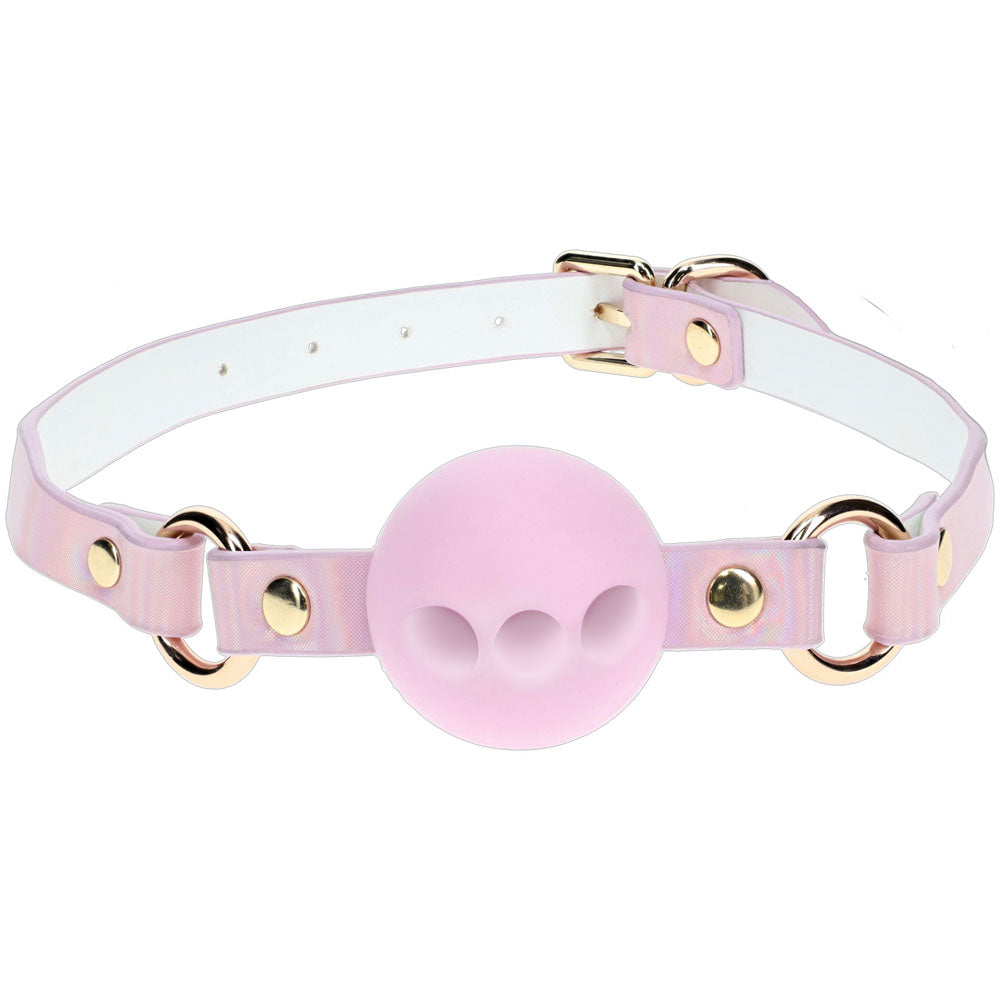 Ouch! Paris Collection Silicone Ball Gag Pink Breatheable Mouth Restraint