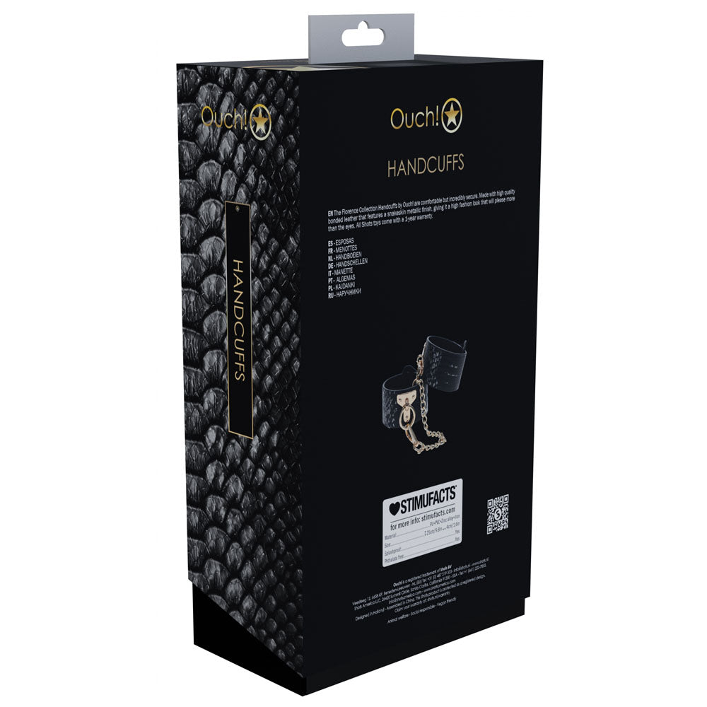 Ouch! Florence Collection Handcuffs Black Restraints