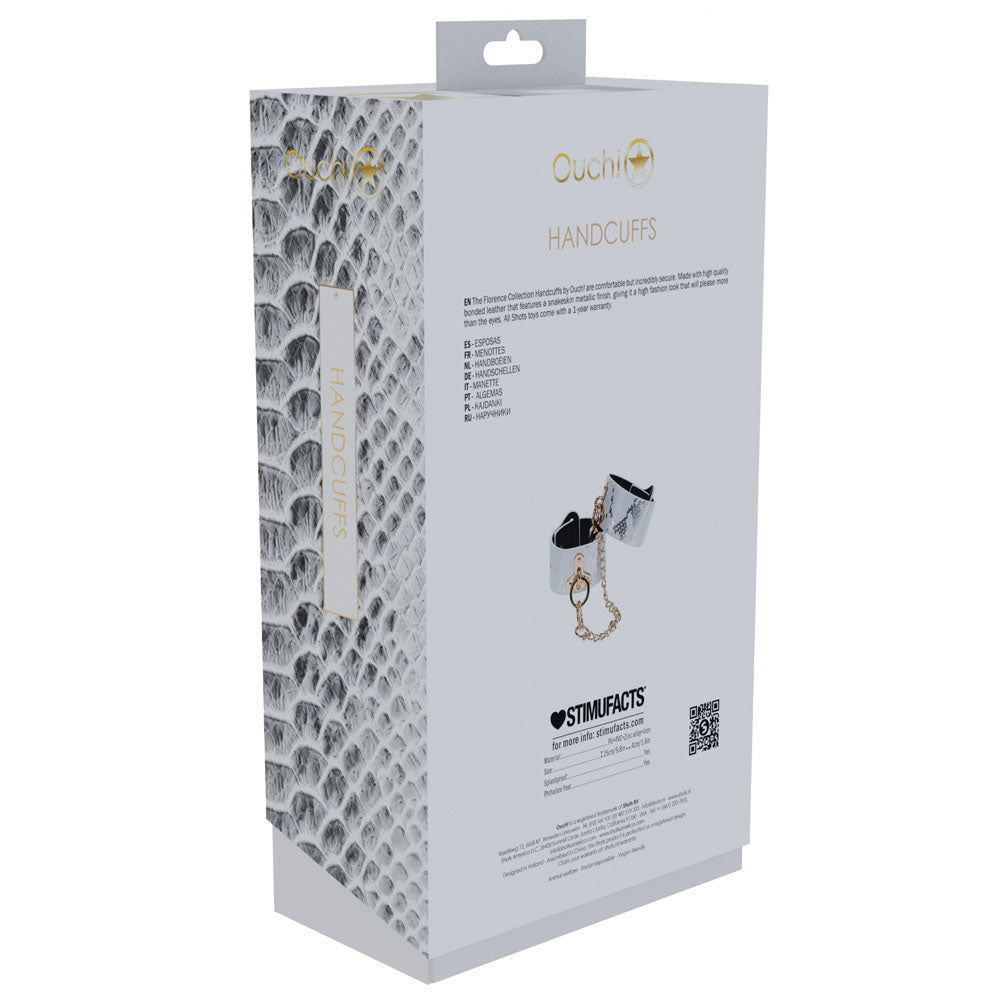 Ouch! Florence Collection Handcuffs White Restraints