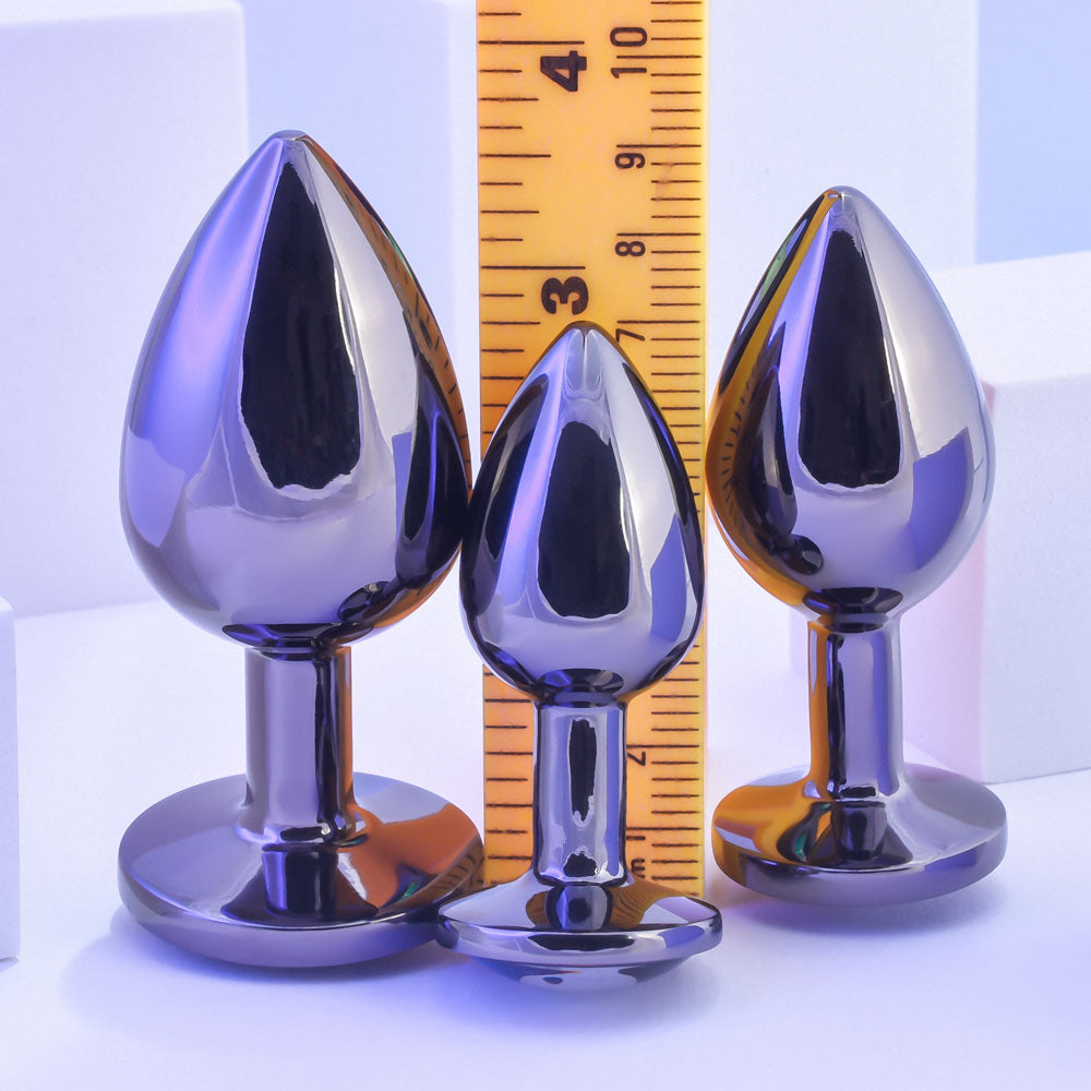 Playboy Pleasure Pleasure 3 Ways Metal Butt Plugs Set Of 3 Sizes