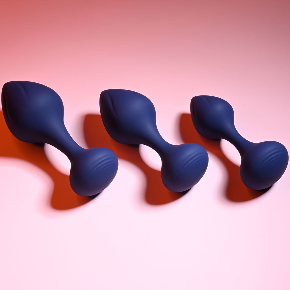 Playboy Pleasure Tail Trainer Black Butt Plugs Set Of 3 Sizes